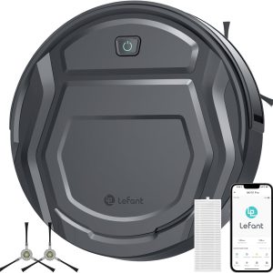 Lefant Robot Vacuum Cleaner M210 Pro,Slim,Quiet,2200Pa Suction,120 Min Self-Charging Robotic Vacuums, Freemove 3.0,WiFi/APP/Alexa,6 Cleaning Modes Ideal for Hard Floors Pet Hair Low Carpet,Gray
